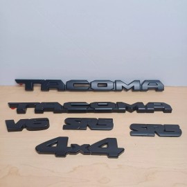 Unbranded Toyota Tacoma Blackout Badge Covers For 2013-2023 - 4x4 - Sr5 -V6