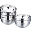 SATINIOR 6 Pack Stainless Steel Bowl Set Double-walled Insulated Metal