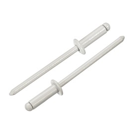 uxcell 100Pcs 1/8" x3/8" Aluminum Blind Rivets, Aluminum Grip and Steel Mandrel, Dome Head Long Split Rivets for Metal, Furniture, Automotive, Gray