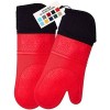 HOMWE Extra Long Professional Silicone Oven Mitt, Oven Mitts with Quilted Liner,