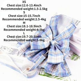 Rabbit Harness and Leash for Walking Escape Proof - Cute Skirt Mesh Breathable Bunny Vest Harness Outdoor Camping Hiking Training - Also Suit for Ferret Kittn Puppy Small Animals (X-Small,Purple)