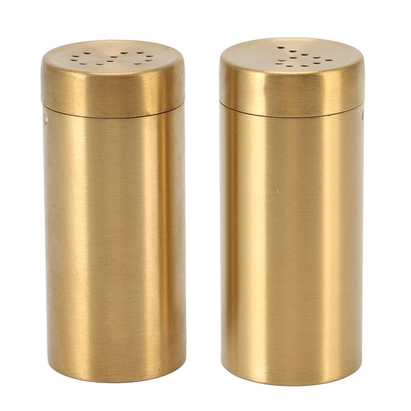 2Pcs Gold Jar, Airtight Seasoning Bottle with Top Rotatable Shaker