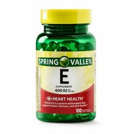 Spring Valley Vitamin E Dietary Supplement, 180 mg, 100 Softgel (Pack of 2) Q