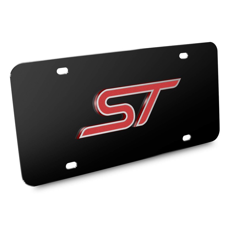 iPick Image for Ford Focus ST 3D Logo Black Stainless