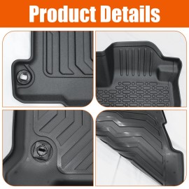toptier_autoparts TPE Car Mats All Weather Custom Floor Liner Full Set for 2013-2017 Honda Accord