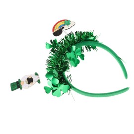 FOMIYES Green Shamrock Headband for St Patrick's Day Comfortable Irish Festival Accessory for Seniors Easy to Wear St Patricks Day Costume Festive Headwear for Women