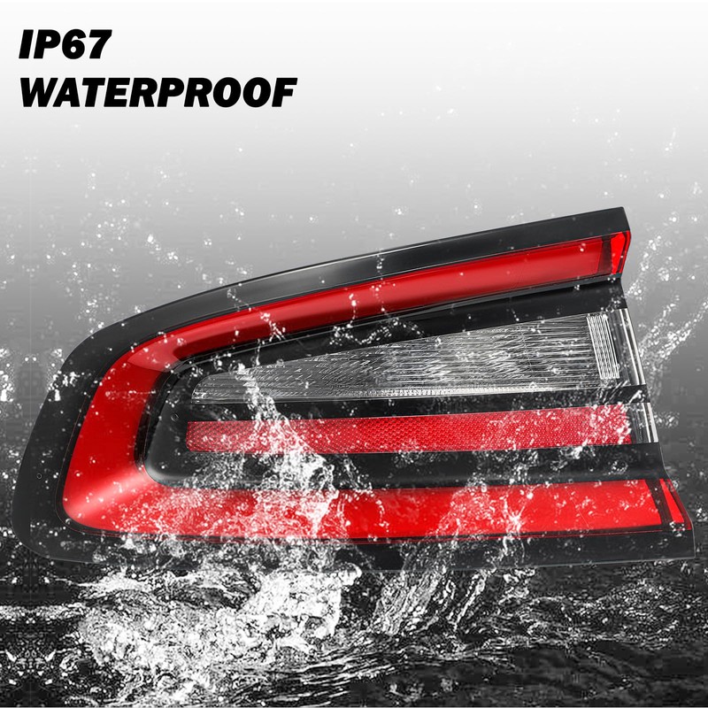 SOCKIR Outer LED Tail Lights Assembly Compatible with 2015-2023 Dodge
