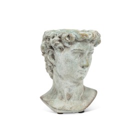 Abbott Collection Extra Small Male Head Planter-6" H