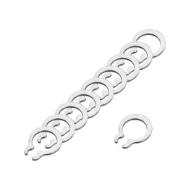 sourcing map 50 Pcs External Retaining Rings, 4.7mm 304 Stainless Steel External Circlip Snap Rings Round Wire Snap Rings for Valves Electrical Appliances, Silver