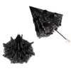 LCY Embroidered Lace Double-deck Anti-UV Parasol Sun/Rain/Snow Folding Umbrella-Black