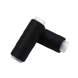 2 Pcs Black Thread,Sewing Machine String,Strong Polyester Pro Sewing Thread,Black Cotton Threads,All Purpose Hand and Machine Sewing,for Leather Upholstery,Shoe Bag,All Fabrics and Fabrics.