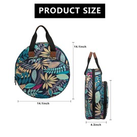 QIUPFGUT Yarn Bag, Yarn Organiser, Storage Bag, Wool Knitting Bag, Storage Bag for Yarns, Craft Bag for Crochet, Embroidery Sewing Bags for Knitting Accessories and Crochet Projects (Leaves)