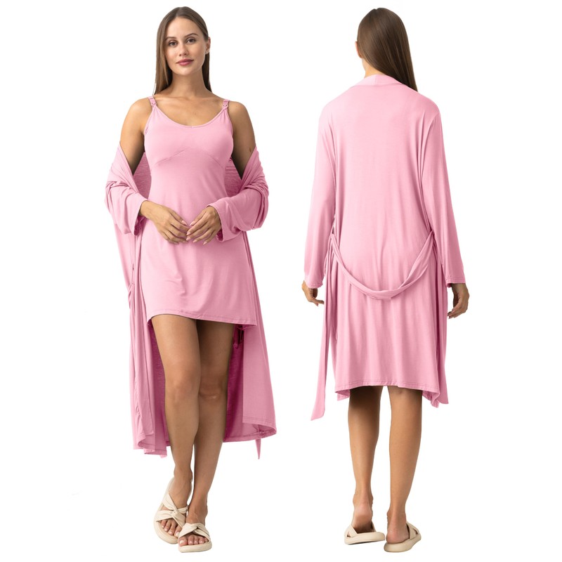 SUNNYBUY - Conjunto de bata de maternidad para mujer, 3