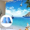 Decorative Tapestry Beach Sea Scenery Pattern Polyester Fiber Hanging Carpet