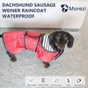 MOREZI Dog Raincoat with Reflective Stripes, Rain/Waterproof, Adjustable Vest, Suitable