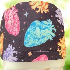 Handmade PREMIUM Hearts Surgical Cap| Healthcare|Scr