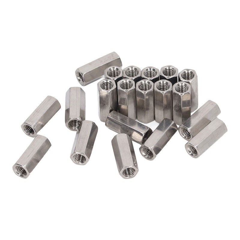 20Pcs Hex Coupling Nut 304 Stainless Steel Rust Proof Female