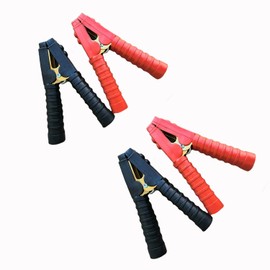 Generic Heavy Duty Battery Clamps (1500 AMP 2 Pair Black & Red) Brass