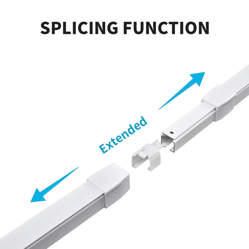 37-211in Retractable Wall or Ceiling Mount Curtain Track System for