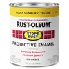 Rust-Oleum Enamel 7747502 Stops Rust Brush On Paint, Quart, Gloss