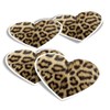 Vinyl Heart Stickers (Set of 4) - Wild Animal Print