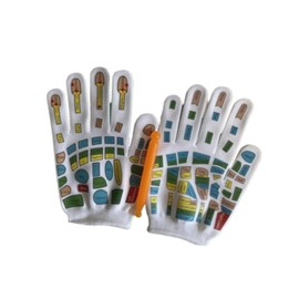 perfeclan Handmassage Fäustlinge mit markierte Reflexzonenhandschuhe für Anfänger Freunde, 19cm