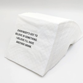 SharkBliss Funny Quotes Cocktail Napkins, 100 Pack Here's To The Nights We Won't Remember With The Friends We'll Never Forget Birthday Bachelor Retirement Cocktail Napkins 2-Ply, 5x5" (To The Nights)