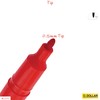 Dollar FeltStic Felt Tip Pens, RED, Pack of 10, Fine