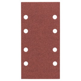 Bosch 2608605310 Sander Sheet for Wood, Velcro Type, 8 Hole, 93mm x 185mm, P60/120/180 Grit, Blue, Pack of 10
