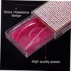 Ipetboom 2pcs Shiny Rhinestone False Eyelash Storage Case Convenient Eyelash