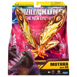 MonsterVerse Godzilla x Kong: The New Empire 15 cm Mothra Action Figure, Iconic Collectible Movie Figure, Includes 2.5 cm Mini JIA, Suitable for Ages 4+