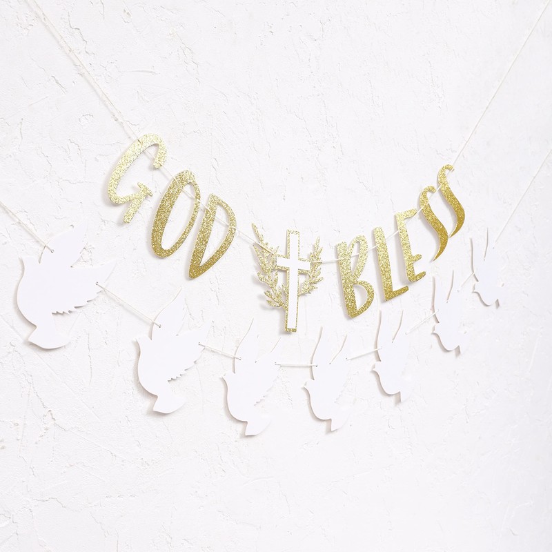 God Bless Decorations - Baptism & First Communion Banners, Garlands