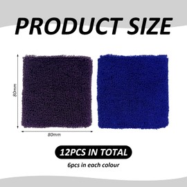 HINFHI 12-Piece Sports Wristband, Soft And Elastic Wristband, Absorbent Wristband, Sports Accessories, Suitable For Basketball, Fitness, And Tennis.