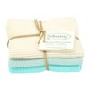 Solwang Cleaning Cloth Natural/Light Aqua/Aqua Knitted Cotton Wipes Stainless Steel