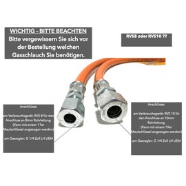 Roeder GOK Caravan Gas Regulator 30 mbar 1.2 kg/h with 8 mm Hose