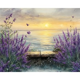 GXGLLPZBY 5D Diamond Painting Kits for Beginners,DIY Lavender Diamond Art Kits for Adult, Full Round Diamond Dot Gem Art Kits,Home Wall Decoration 11.8x15.8 Inches