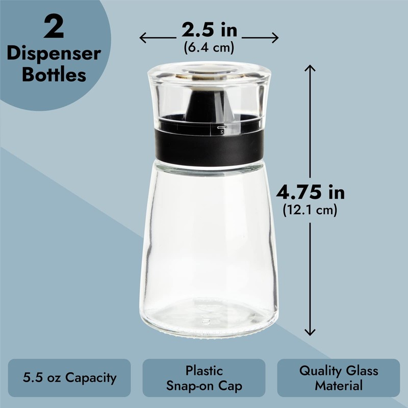 Juvale Glass Oil & Vinegar Dispenser Set - Leak-Proof No-Drip