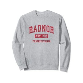 Radnor Pennsylvania PA Vintage Sports Design Red Design Sweatshirt