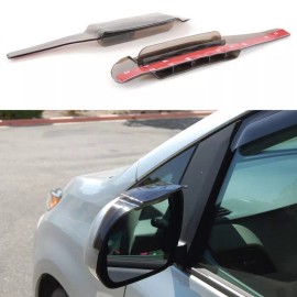 SDeelCase 1 Pair Slim Vortex Generator Side View Mirror Rain Sun Visor Smoke Transparent