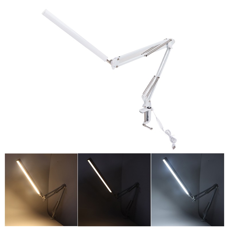 LED Swing Arm Lamp Adjustable Eye Caring Student Reading Desk