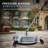 RAYNEL 14'' Pressure Washer Surface Cleaner with 4 Wheels, Stainless