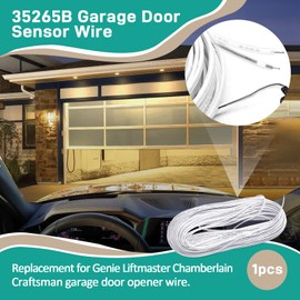 35265B Garage Door Sensor Wire Replacement for Genie Liftmaster Chamberlain Craftsman - 2 Conductor Garage Door Opener Wire - Bell Wire 24/2 AWG 100'