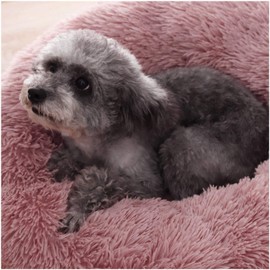PETCUTE Dog Bed Cat Bed for Indoor Cats Washable Plush Donut Pet Bed Puppy Beds Soft Calming Cuddler Kennel Small Dog Beds