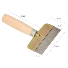 KOTARBAU® Set of 2 Scraper Spatulas 120 mm with Wooden Handle for Removing Sheets and Paints