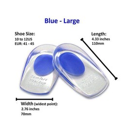 3 Pairs of Gel Heel Cups Heel Support Pads Cushions for Plantar Fasciitis Heel Pain (Men/Large)
