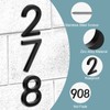 6" Floating Stainless Steel Address House Number, Modern Metal Anti-Rust