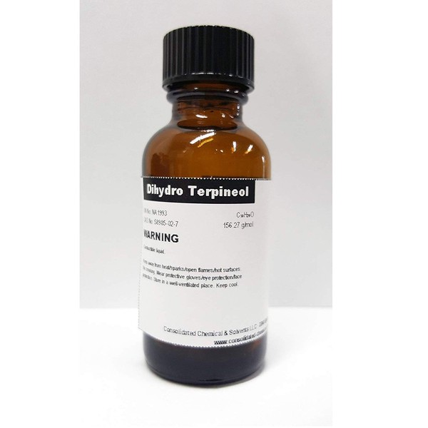 CCS CONSOLIDATED CHEMICAL & SOLVENTS Dihydro Terpineol (Menthanol) Aroma/Flavor Compound High Purity 120ml