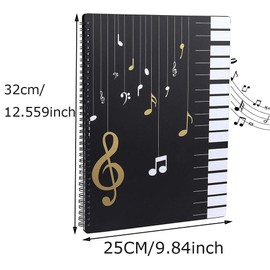 Armastuse Sheet Music Folder,50 Pages Capacity, Sheet Music Binder,Holder, Spiral Binder Organizer for Sheet Music Storage