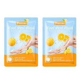 Magik Foot Peeling Mask Baby Soft Cracked Heels Remove Dead Skin Calluses (Lemon, 4 Pairs)