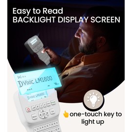 Vixic Label Maker Machine with Tape, Handheld Rechargeable Label Maker with Keyboard, Simple Portable Labeler Machine with Backlit Screen, Labeling Machine for School Home Storage Office Organizing